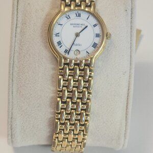 RAYMOND VEIL Fidelio Quartz Roman Numerals 18K Electroplated Ladies Watch
